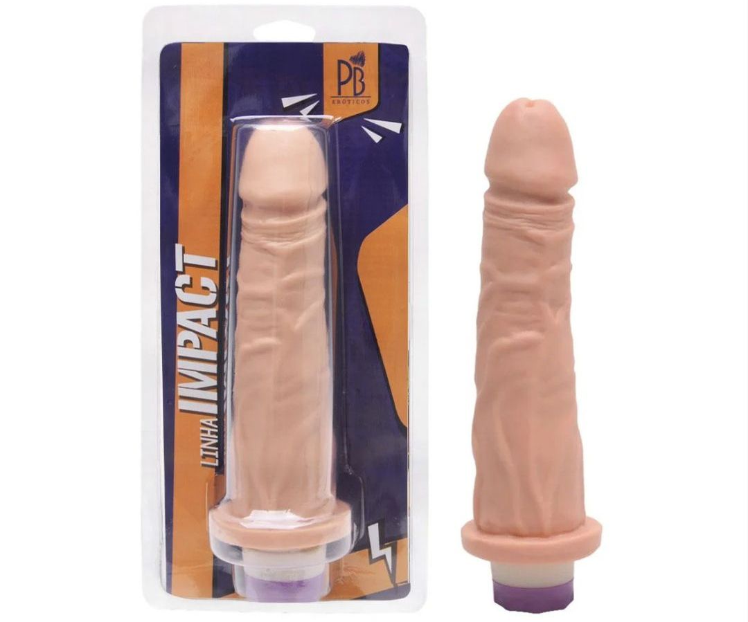PROTESE COM VIBRADOR 19 X 3,7 CM